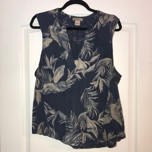 Floral / Palm Leaf Tank Top